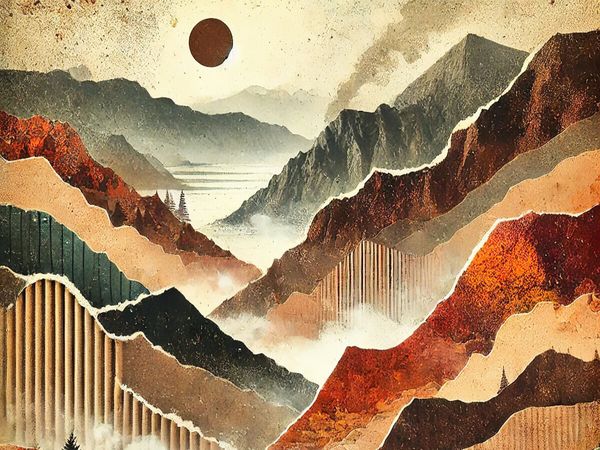 Produktbild: CALVENDO Puzzle Herbstzauber - Mystischer Wald als KI-generierte Collage auf HD-Leinwand und Puzzle | 1000 Teile Lege-Gr&ouml;&szlig;e 64x48cm Foto-Puzzle f&uuml;r gl&uuml;ckliche Stunden