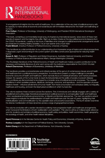 Produktbild: The Routledge Handbook of the Political Economy of Health and Healthcare