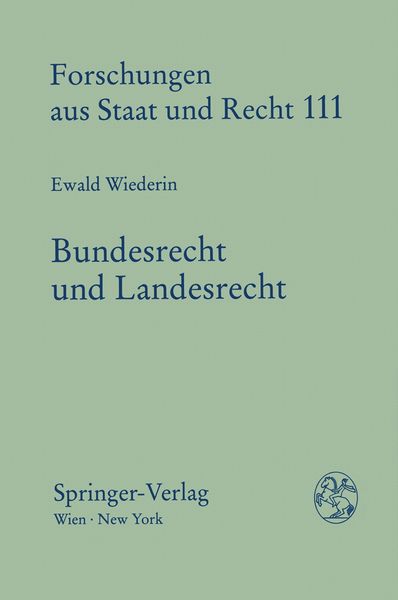 Produktbild: Bundesrecht und Landesrecht
