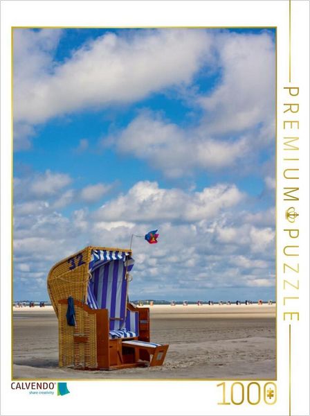 CALVENDO Puzzle Strandkorb No. 32 | 1000 Teile Lege-Größe 64 × 48 cm Foto-Puzzle für glückliche Stunden