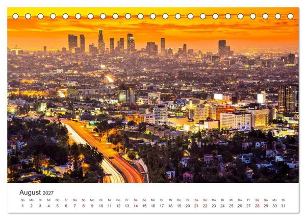Produktbild: Los Angeles &ndash; Kalifornien (Tischkalender 2027 DIN A5 quer), CALVENDO Monatskalender