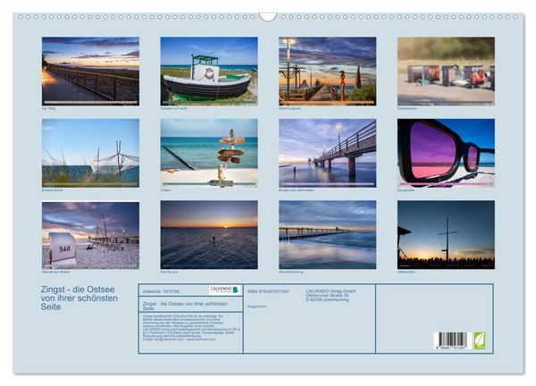 Produktbild: Zingst - die Ostsee von ihrer sch&ouml;nsten Seite (Wandkalender 2026 DIN A2 quer), CALVENDO Monatskalender