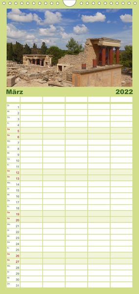 Produktbild: Kreta - Paradies an der Wiege Europas - Familienplaner hoch (Wandkalender 2022 , 21 cm x 45 cm, hoch)