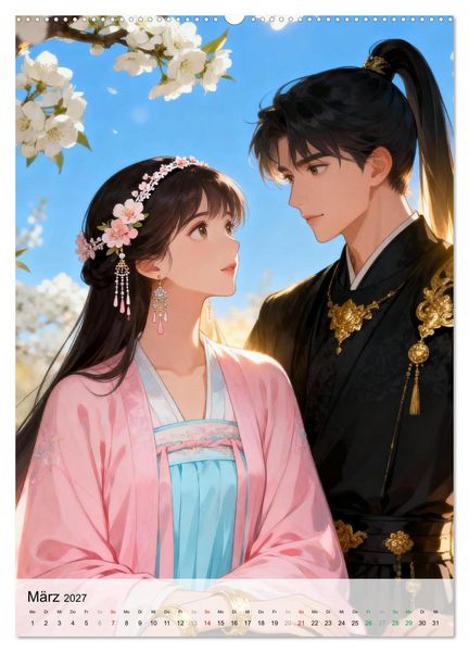 Produktbild: Hanfu und Herzensbande (hochwertiger Premium Wandkalender 2027 DIN A2 hoch), Kunstdruck in Hochglanz