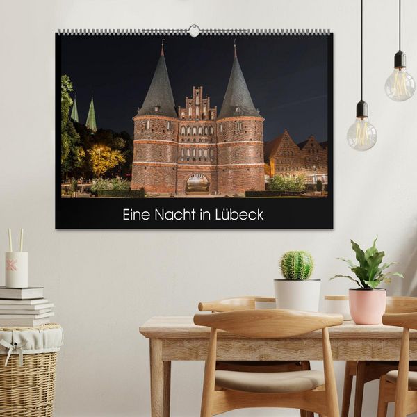 Produktbild: Eine Nacht in L&uuml;beck (Wandkalender 2026 DIN A2 quer), CALVENDO Monatskalender