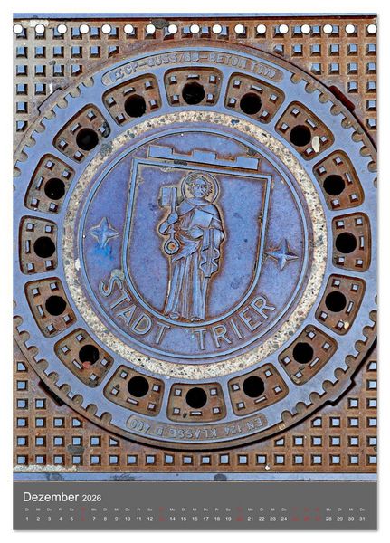 Produktbild: Gullydeckel (Tischkalender 2026 DIN A5 hoch), CALVENDO Monatskalender