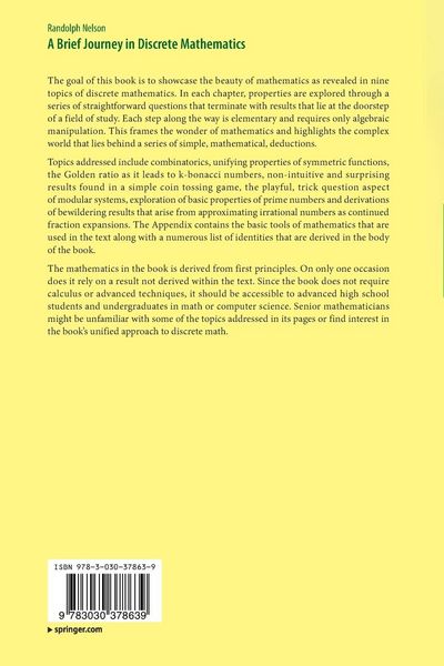 Produktbild: A Brief Journey in Discrete Mathematics