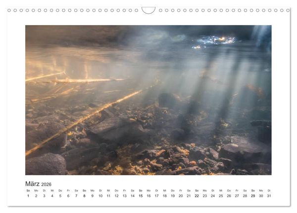 Produktbild: Unter Wasser in B&auml;chen und Fl&uuml;ssen (Wandkalender 2026 DIN A3 quer), CALVENDO Monatskalender