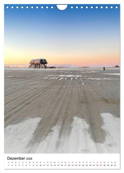 Produktbild: Strand der Sehnsucht - Sankt Peter-Ording (Wandkalender 2026 DIN A4 hoch), CALVENDO Monatskalender