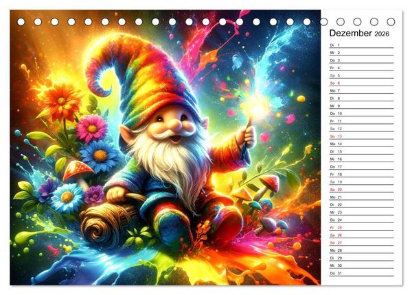 Produktbild: Mythische Wesen - Fabelwesen im Farbenrausch: Ein buntes Spektakel (Tischkalender 2026 DIN A5 quer), CALVENDO Monatskalender