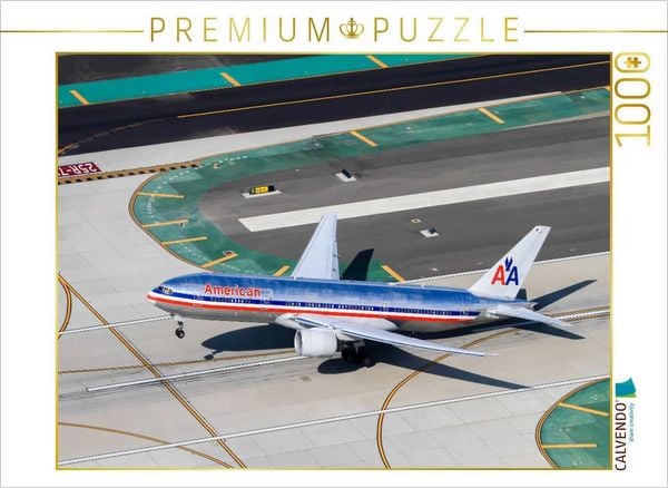 CALVENDO Puzzle American Airlines Boeing 777-200 Los Angeles, USA | 1000 Teile Lege-Größe 64x48cm Foto-Puzzle für glückliche Stunden