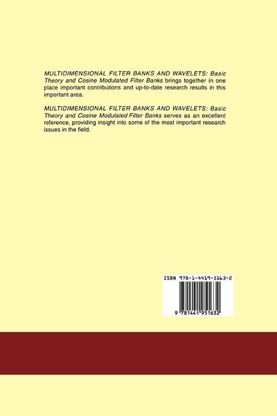 Produktbild: Multidimensional Filter Banks and Wavelets