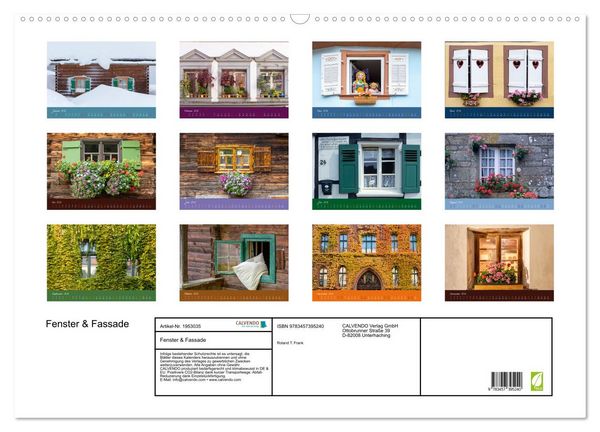 Produktbild: Fenster & Fassade (Wandkalender 2026 DIN A2 quer), CALVENDO Monatskalender