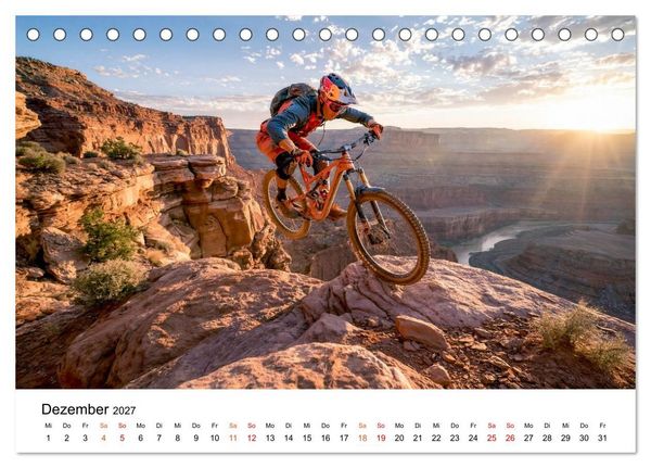 Produktbild: Mountainbike - Trails am Limit (Tischkalender 2027 DIN A5 quer), CALVENDO Monatskalender