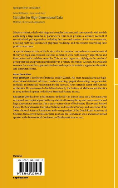 Produktbild: Statistics for High-Dimensional Data