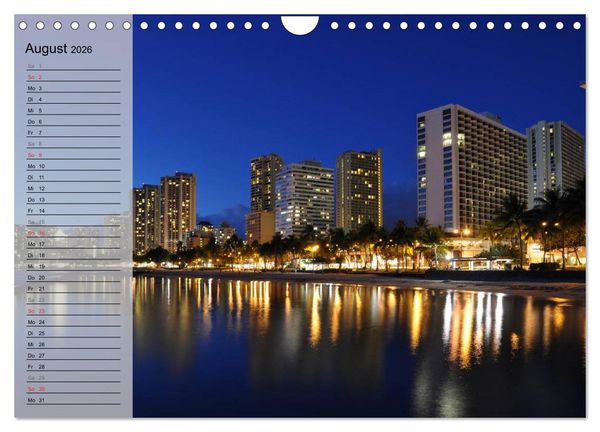 Produktbild: Land of Aloha - Hawaii Monatsplaner (Wandkalender 2026 DIN A4 quer), CALVENDO Monatskalender