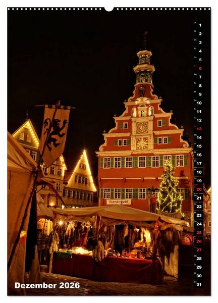 Produktbild: Esslingen in Hochform (hochwertiger Premium Wandkalender 2026 DIN A2 hoch), Kunstdruck in Hochglanz