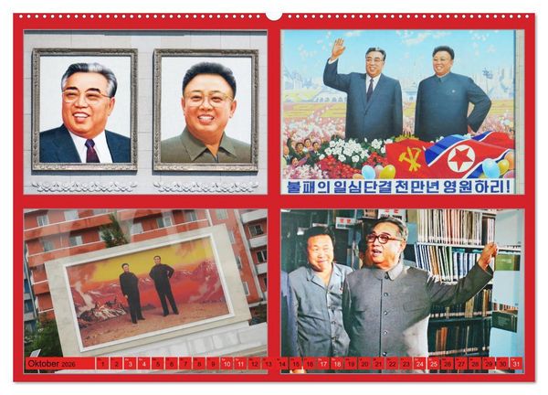 Produktbild: NORDKOREA - SCH&Ouml;NES UNGEW&Ouml;HNLICHES FARBIGES FREUNDLICHES (hochwertiger Premium Wandkalender 2026 DIN A2 quer), Kunstdruck in Hochglanz
