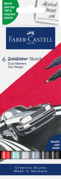 Produktbild: Faber-Castell Goldfaber Sketch Marker Autodesign 6er Set