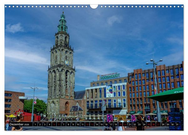 Produktbild: Ein Blick auf Groningen (Wandkalender 2026 DIN A3 quer), CALVENDO Monatskalender