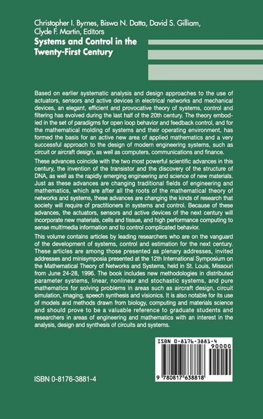Produktbild: Systems and Control in the Twenty-First Century