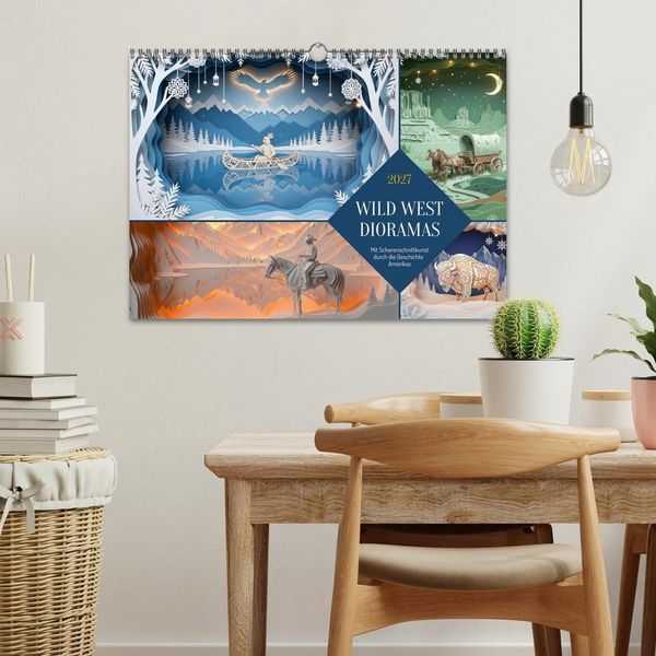 Produktbild: Wild West Dioramas (Wandkalender 2027 DIN A3 quer), CALVENDO Monatskalender