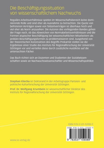 Produktbild: Die Besch&auml;ftigungssituation von wissenschaftlichem Nachwuchs