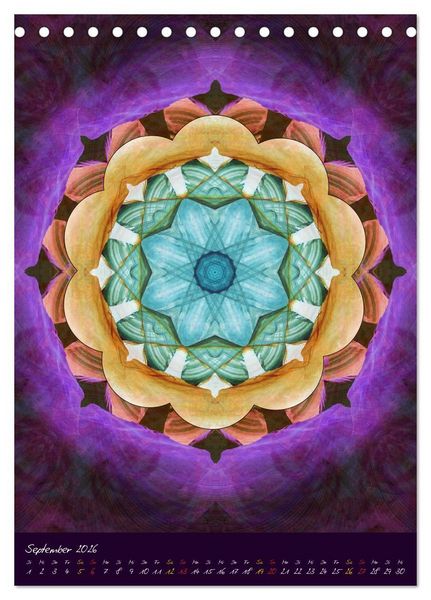 Produktbild: MANDALAS der Natur (Tischkalender 2026 DIN A5 hoch), CALVENDO Monatskalender