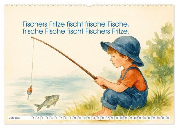 Produktbild: Zackige Zungenbrecher (hochwertiger Premium Wandkalender 2026 DIN A2 quer), Kunstdruck in Hochglanz