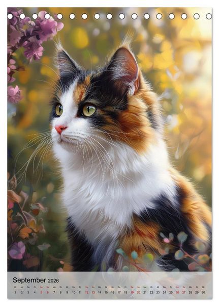 Produktbild: Katzen (Tischkalender 2026 DIN A5 hoch), CALVENDO Monatskalender