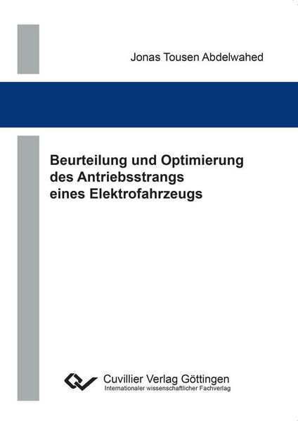 Produktbild: Beurteilung und Optimierung des Antriebsstrangs eines Elektrofahrzeugs