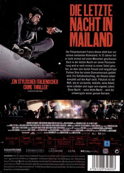 Produktbild: Die letzte Nacht in Mailand
