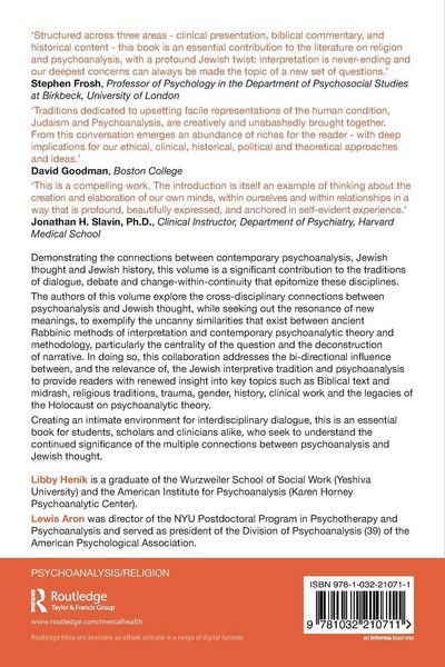 Produktbild: Contemporary Psychoanalysis and Jewish Thought