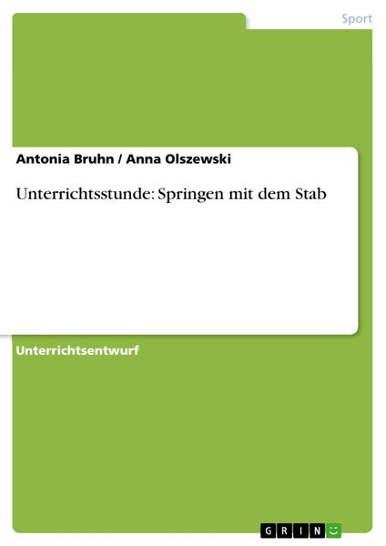 Produktbild: Unterrichtsstunde: Springen mit dem Stab