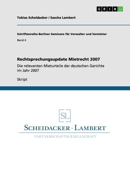 Produktbild: Rechtsprechungsupdate Mietrecht 2007