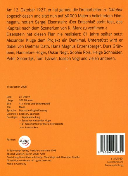 Produktbild: Nachrichten aus der ideologischen Antike - Alexander Kluge [3 DVDs]