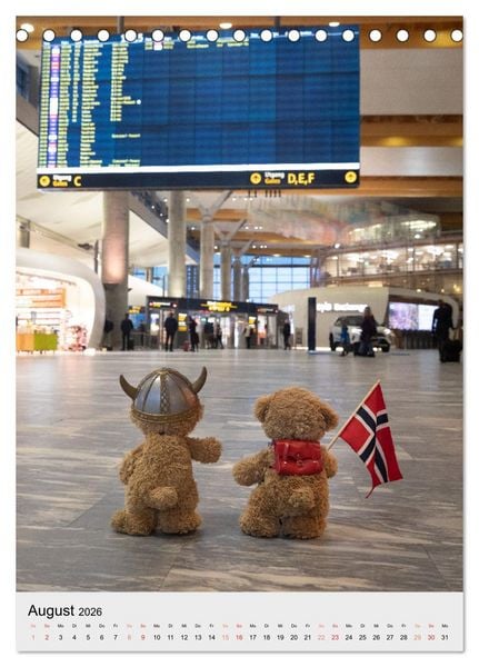 Produktbild: Travelling Teddy liebt es Bunt (Tischkalender 2026 DIN A5 hoch), CALVENDO Monatskalender