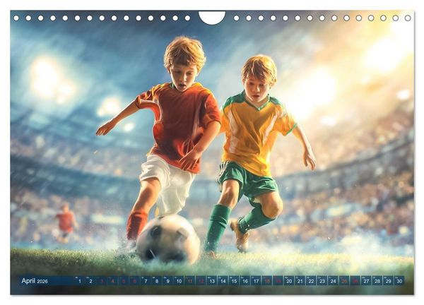 Produktbild: Fussball - Kids in Action (Wandkalender 2026 DIN A4 quer), CALVENDO Monatskalender