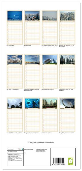 Produktbild: Familienplaner 2026 - Dubai, die Stadt der Superlative. mit 5 Spalten (Wandkalender, 21 x 45 cm) CALVENDO