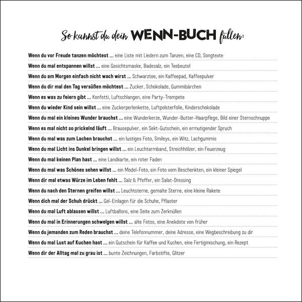 Produktbild: Wenn-Buch f&uuml;r dich: An dich gedacht, f&uuml;r dich gemacht