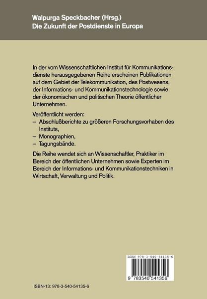 Produktbild: Die Zukunft der Postdienste in Europa