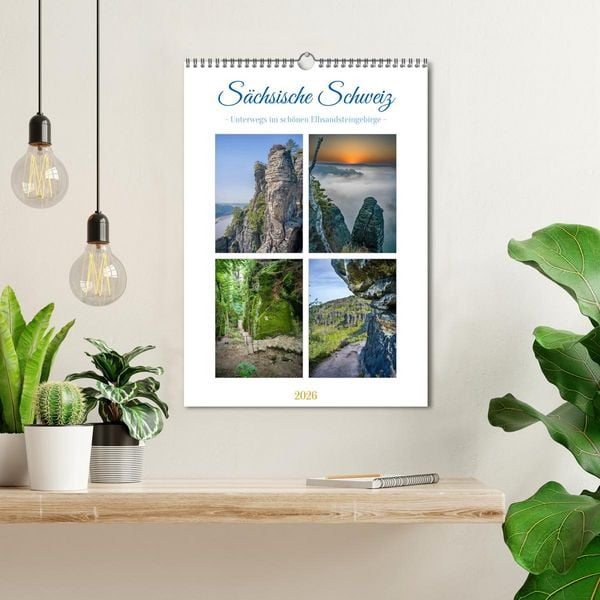 Produktbild: S&auml;chsische Schweiz - Unterwegs im sch&ouml;nen Elbsandsteingebirge (Wandkalender 2026 DIN A3 hoch), CALVENDO Monatskalender