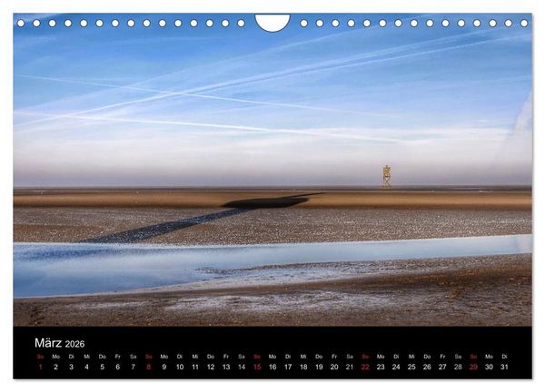 Produktbild: Zeit f&uuml;r... Insel Neuwerk - Himmel, Deiche, Watt und Meer (Wandkalender 2026 DIN A4 quer), CALVENDO Monatskalender