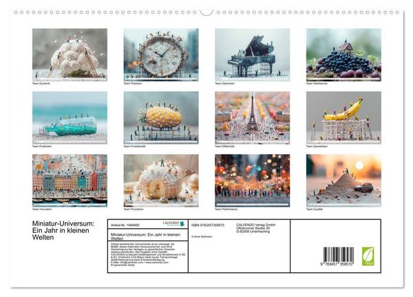 Produktbild: Miniatur-Universum: Ein Jahr in kleinen Welten (hochwertiger Premium Wandkalender 2026 DIN A2 quer), Kunstdruck in Hochglanz