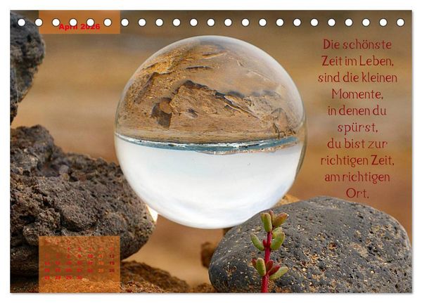 Produktbild: Die Welt in der Kugel (Tischkalender 2026 DIN A5 quer), CALVENDO Monatskalender