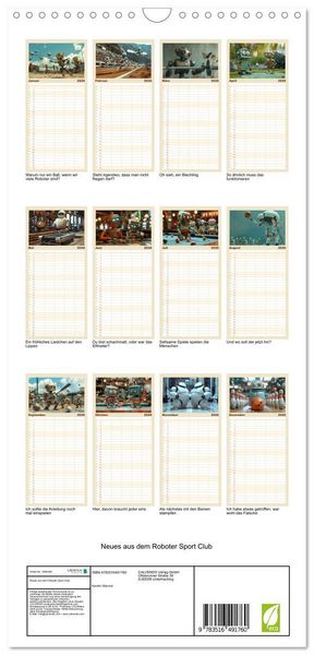 Produktbild: Familienplaner 2026 - Neues aus dem Roboter Sport Club mit 5 Spalten (Wandkalender, 21 x 45 cm) CALVENDO