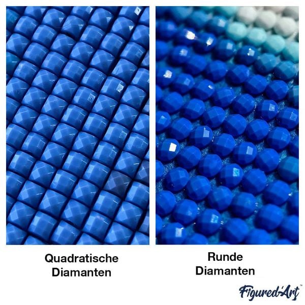 Produktbild: FiguredArt DP-739-Y - Diamond Painting, Magische Eule, Leinwand-Keilrahmen 40x50cm, Diamond Painting Set