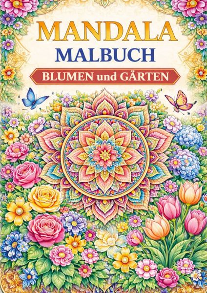 Produktbild: Mandala Malbuch, Blumen und G&auml;rten