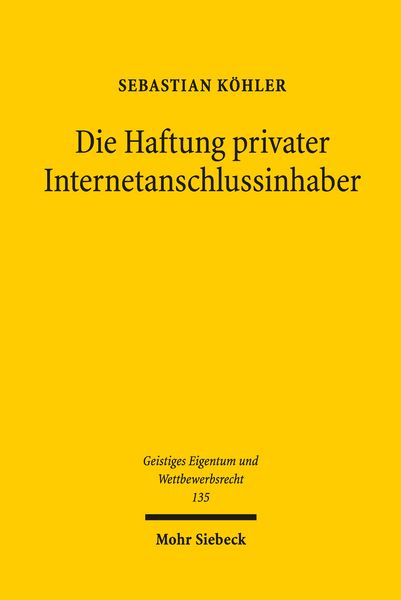 Produktbild: Die Haftung privater Internetanschlussinhaber