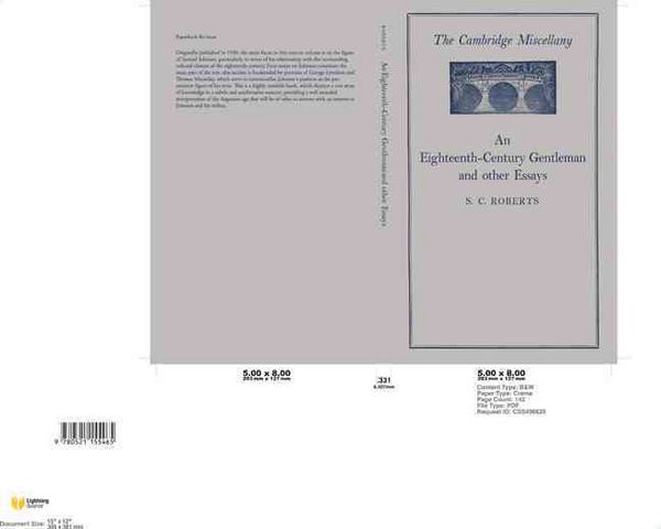 Produktbild: An Eighteenth Century Gentlemen and Other Essays